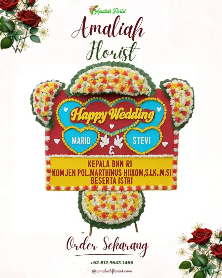 Papan Bunga Pernikahan Lohgung